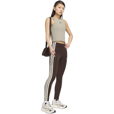 6. Women's adidas Essentials 3-Stripes Leggings Brown KS6286