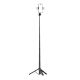 19. Selfie stick WC12YDS 1.3m aluminum alloy telescopic tripod with dual lamp and phone holder - black