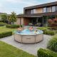 7. VIRTUFIT ROUND POOL 244 CM WITH FILTER PUMP BEIGE