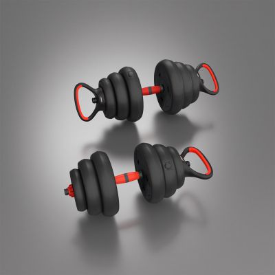 10. 6-in-1 Weight Set HMS SGN120 (Barbell, Dumbbells and Kettlebell) 20 kg