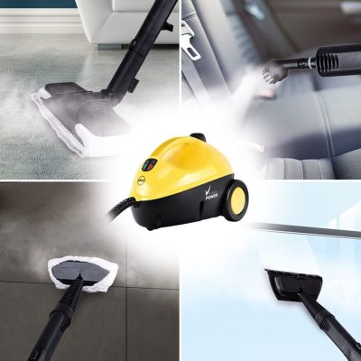 13. ELDOM STEAM CLEANER CM2000 VAPURO 1500W 1.2 L CAPACITY 15 ELEMENTS: CORRUGATED HOSE, 2-PIECE PIPE, FLOOR BRUSH, WASHER
