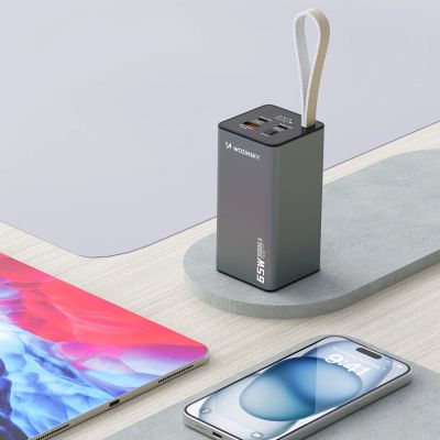 12. Powerbank Wozinsky K65+ 65W 30000mAh 2x USB-C, 1x USB-A 65W - gray
