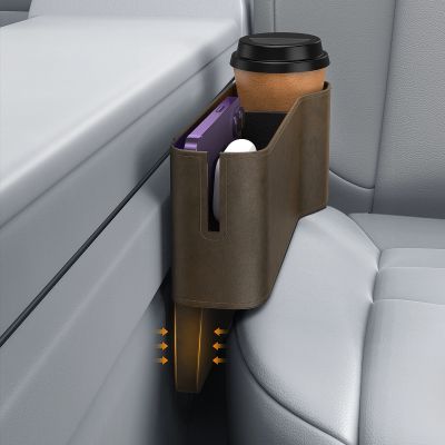 4. Baseus OrganizeFun Series Car Console Storage Organizer Marble Brown