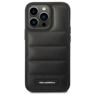 3. Karl Lagerfeld Puffy Elongated Logo Case for iPhone 14 Pro Max - Black