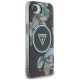 4. Guess IML Metal Glitter Flowers Triangle MagSafe case for iPhone 16e - black