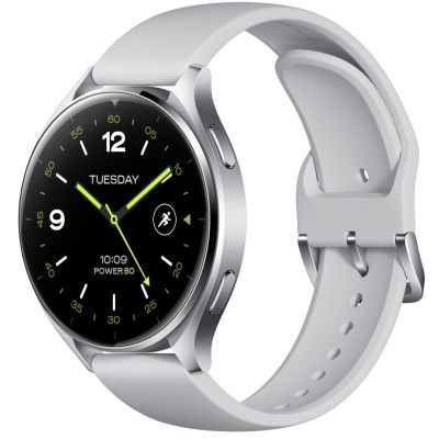 2. Xiaomi Watch 2 3.63 cm (1.43") AMOLED 46 mm Digital 466 x 466 px Touchscreen Silver Wi-Fi GPS