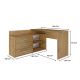 4. Corner desk + chest of drawers DANY 120x50xH76 artisan