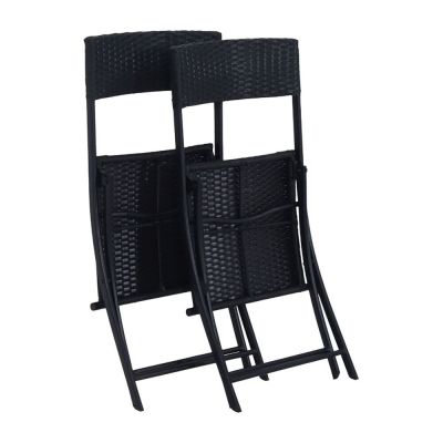2. Small Black Forest garden furniture set | two chairs + black table