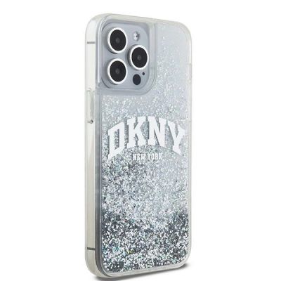 4. DKNY Liquid Glitter Big Logo Case for iPhone 15 Pro Max - White