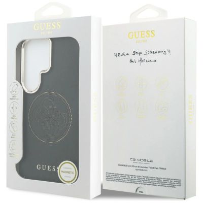 8. Guess Perforated Logo MagSafe Case for Samsung Galaxy S26 Ultra – Black