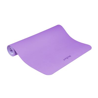 Gymnastics mat for yoga, pilates, fitness, 200x90cm, 1cm thick, TPE material, purple, REBEL ACTIVE