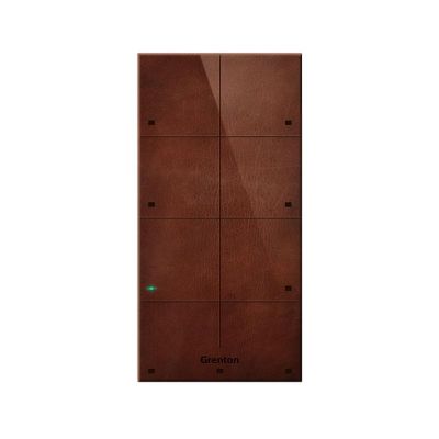 Grenton Touch panel / 8 touch fields / TF-Bus / dark front made of natural leather