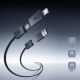 2. Baseus Versatile 60W USB-C - USB-C Cable with USB-A and Lightning Adapters 0.6 m - Black