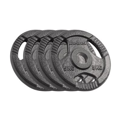 Cast iron Olympic weight set 4x5kg, 51mm hole, plate with handles, REBEL ACTIVE