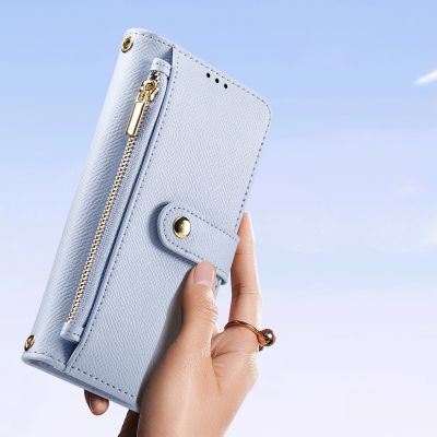 5. Dux Ducis Lawa Leather Case for Samsung Galaxy S25+ with Detachable Magnetic Wallet - Blue