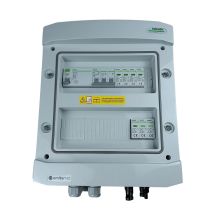 DCAC hermetic IP65 EMITER connection box with Noark 1000V DC surge arrester type 2, 1 x PV string, 1 x MPPT // Noark AC surge arrester type 2, 10A 3-F, RCD type A 40A/300mA