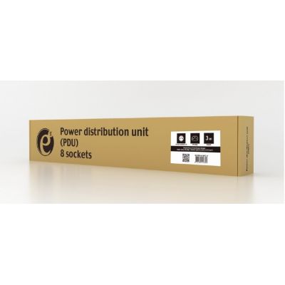 5. GEMBIRD 19" Rack Power Strip PDU EG-PDU-014-FC14, 1U, 16 A, 8 French Sockets, C14 Plug, 3 m Cable