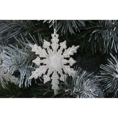 10. SNOWFLAKE BAUBLE PENDANT 2 PCS PATTERN 12 ARMS