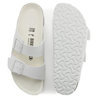 2. Birkenstock Arizona Birko-Flor Regular Women's/Men's Slides for Wide Feet for Summer, White (1019061)
