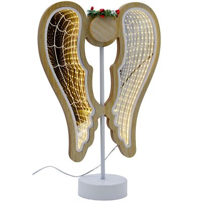 2. DECORATIVE ANGEL WINGS WOODEN 106 LED INFINITY 37CM USB LUCA