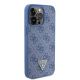 4. Guess GUHCP15XP4TDPB iPhone 15 Pro Max 6.7" blue/blue hardcase Leather 4G Triangle Strass