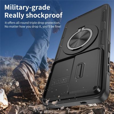 6. Samsung Galaxy S26 Ultra Case with Sliding Camera Cover and Swivel Stand Compatible with MagSafe - Black