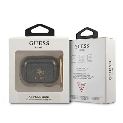 3. Guess GUAPUCG4GK AirPods Pro cover black/black Glitter Collection