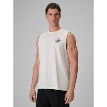 Men's relaxed sleeveless T-shirt with print 4F 4FRSS26TSLEM365-11S