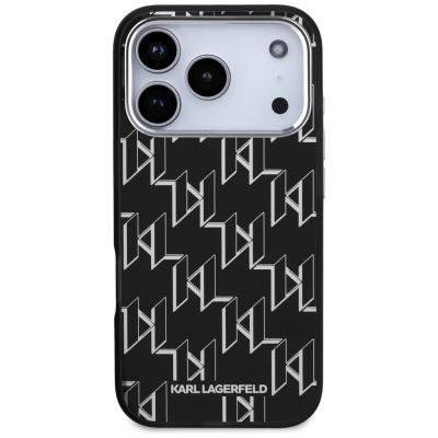 3. Karl Lagerfeld IML KL Monogram MagSafe Case for iPhone 17 Pro - Black