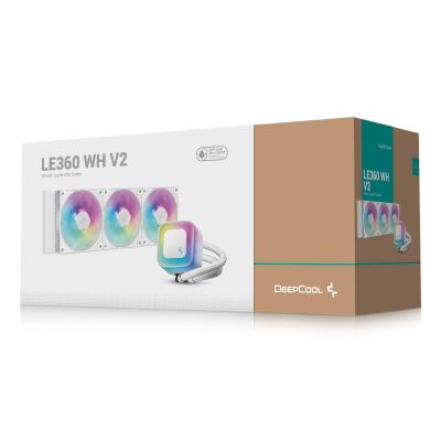 9. DeepCool LE360 WH V2 Processor All-in-one Liquid Cooler 12 cm White 1 pc.