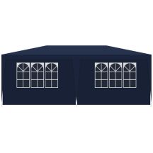 PE GARDEN CATERING TENT PAVILION 6x3M + 6 WALLS NAVY BLUE