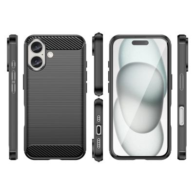 3. Carbon Case for iPhone 16 Silicone Case - Black