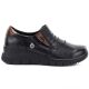 6. Women's leather wedge shoes, black, Vinceza 133118