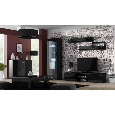8. TV cabinet SOHO 180 black/gloss black