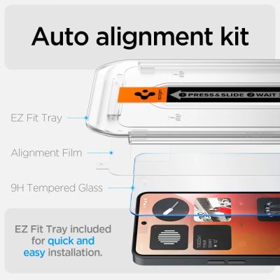 2. Spigen Glas.tR EZ Fit Tempered Glass for Nothing Phone 3A / 3A Pro - Transparent
