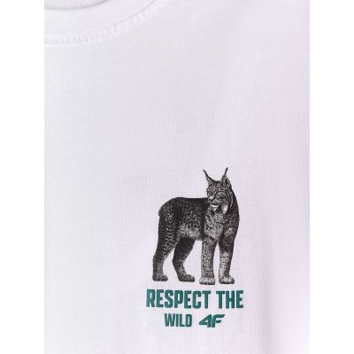 6. Boy's regular printed T-shirt 4F 4FJKAW26TTSHM4457-10S