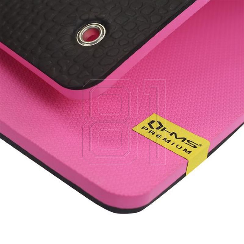 16. Club fitness mat with holes HMS Premium MFK02 Pink-Black