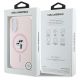 8. Karl Lagerfeld Silicone Karl&Choupette Heads Ring MagSafe iPhone 16 Case - Pink