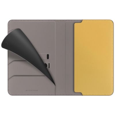 3. Uniq Belmont RFID Blocking Passport Case - Grey/Yellow