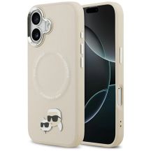 Karl Lagerfeld Karl & Choupette Pins MagSafe Case for iPhone 17 - Beige