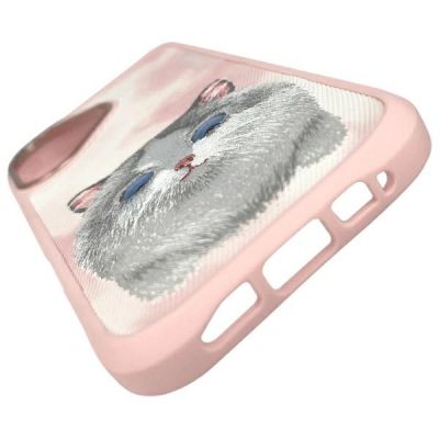 8. Nimmy Big Eyed Pet 2.0 Cat Case for iPhone 16 - Pink