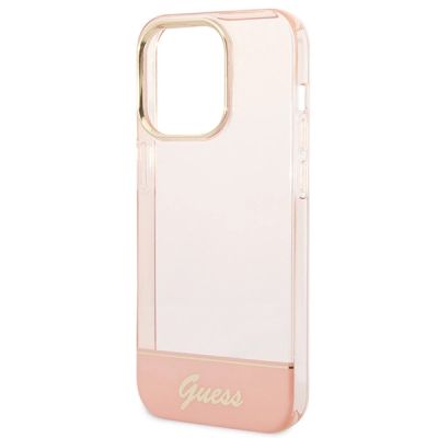 6. Guess Translucent iPhone 14 Pro Max 6.7" Case - Pink