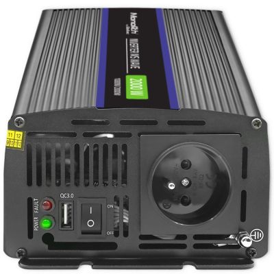 5. Qoltec Monolith 2000 MS Wave Voltage Converter | 12V to 230V | 1000/2000W | USB