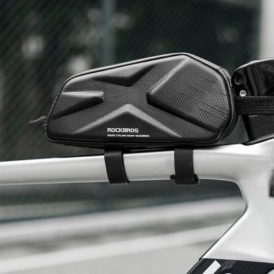 7. Rockbros Bike Bag, Rigid, Frame, Top Tube, 1.4l - Black