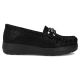 2. Women's leather platform loafers, black, Filippo DP7652