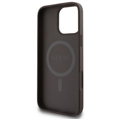 7. Guess 4G Printed Stripes MagSafe Case for iPhone 16 Pro Max - Brown