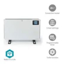 Nedis HTCO50WTW Indoor Heater White 2000W Electric Convector Heater