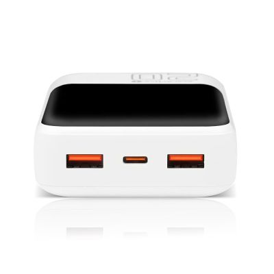 3. EVERACTIVE POWERBANK 20,000mAh, 2x USB, 1x USB-C 22.5W, QC4+, LCD, WHITE EB-20Q