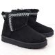 10. Women's black suede snow boots Potocki 06303