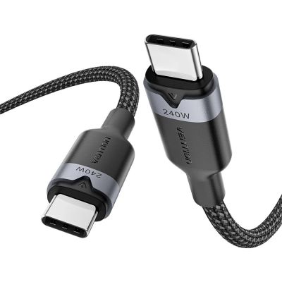 2. USB-C to USB-C 2.0 PD 3.1 Vention Cable 5A 240W 2m Black